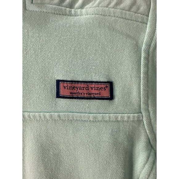 Vineyard Vines Women's 1/4 Zip Pullover Cotton Sweater Size XS Mint Green EUC - Picture 3 of 6